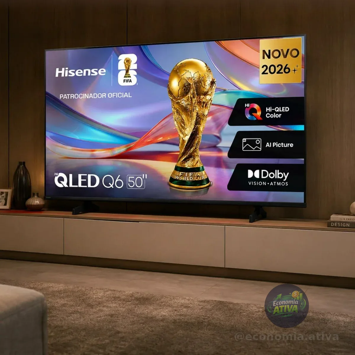 Smart Tv Hisense Hi-qled 4k 50  Polegadas Com Processador Ai