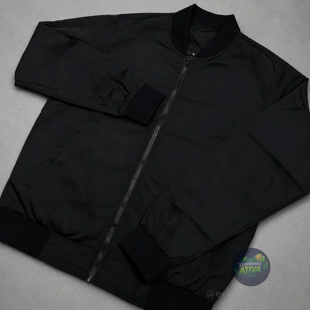 Jaqueta Bomber Chimpa Com Zíper E Bolsos