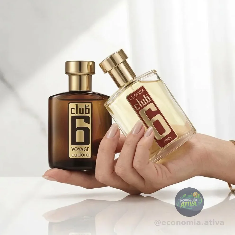 Kit Eudora • Club 6 Voyage 95ml • ⁠Club 6 Fever Colônia 95ml