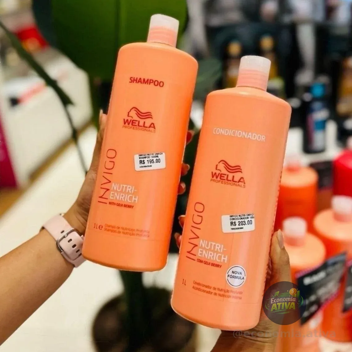Kit Wella Pro Invigo Enrich Shampoo 1L + Condicionador 1L