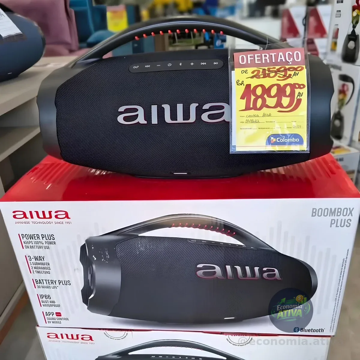Caixa De Som Boombox Aiwa