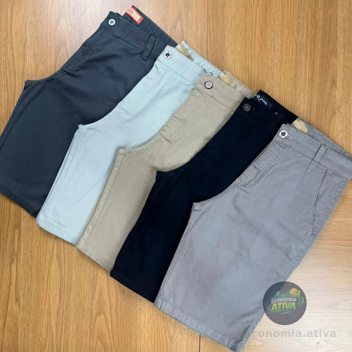 Bermuda Masculina Sarja Casual Sport Fino (9 cores)