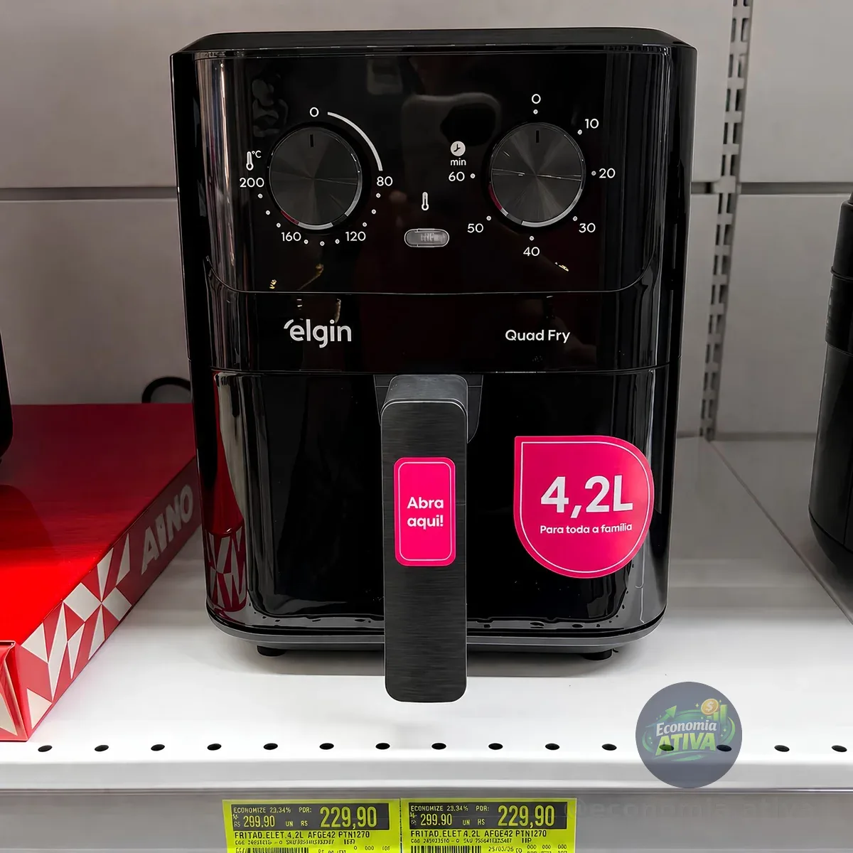 Fritadeira Elétrica Air Fryer Quad Fry Elgin 4,2 L 220v