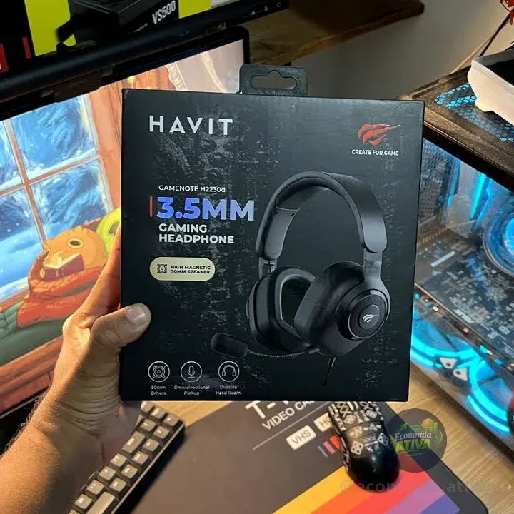 Fone Headset Gamer Havit H2230d Microfone Removível