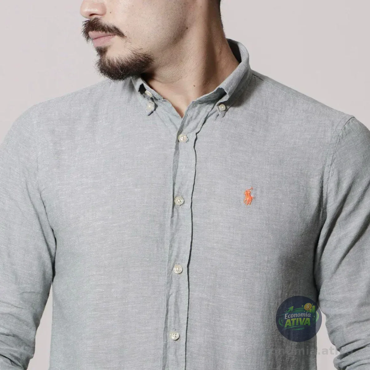 Camisa Social Linho Ralph Lauren