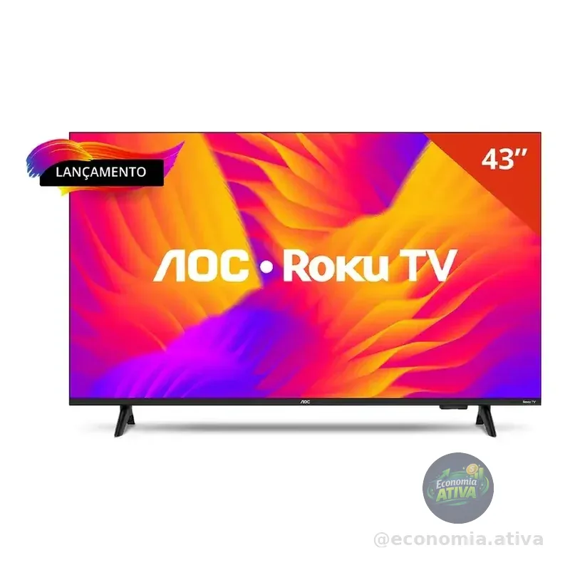 Smart Tv 43 Aoc Led Roku Full Hd Wi-fi 60hz Hdmi Usb 43s5155/78g
