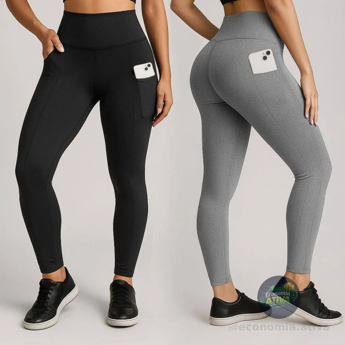 Kit 2 Calças Legging Feminina
