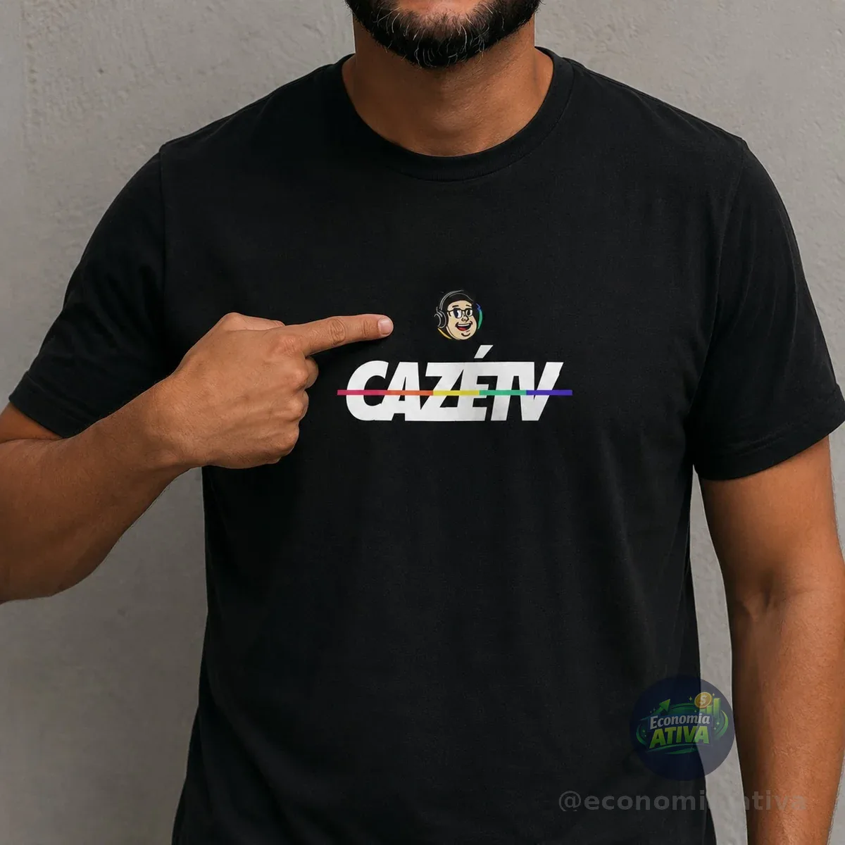 Camisa Preta Cazétv Básica