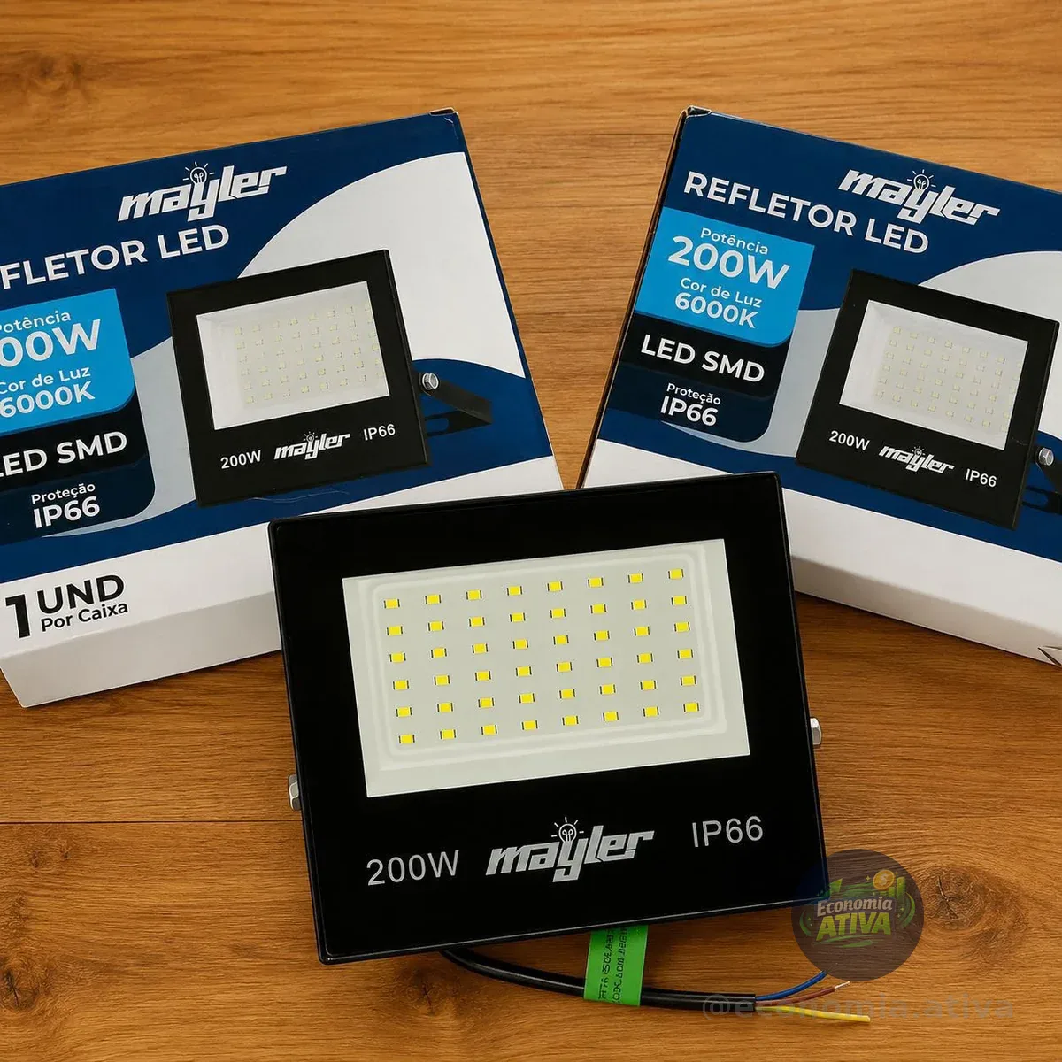 Kit 2 Refletor Led Holofote 200w Ip66 127/220v