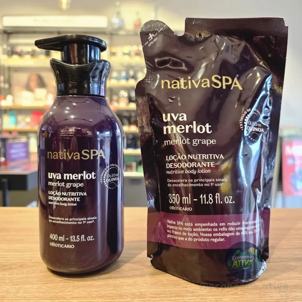 SELEÇÃO DE COMBO O BOTICÁRIO  Loção Corporal 400ml  Refil 350