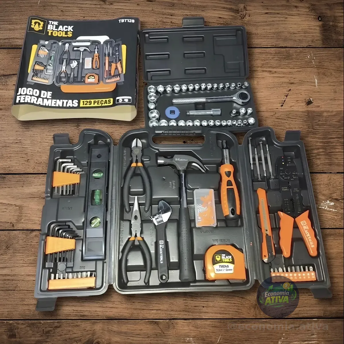Kit Jogo De Ferramentas Completo C/ Soquetes E Chaves