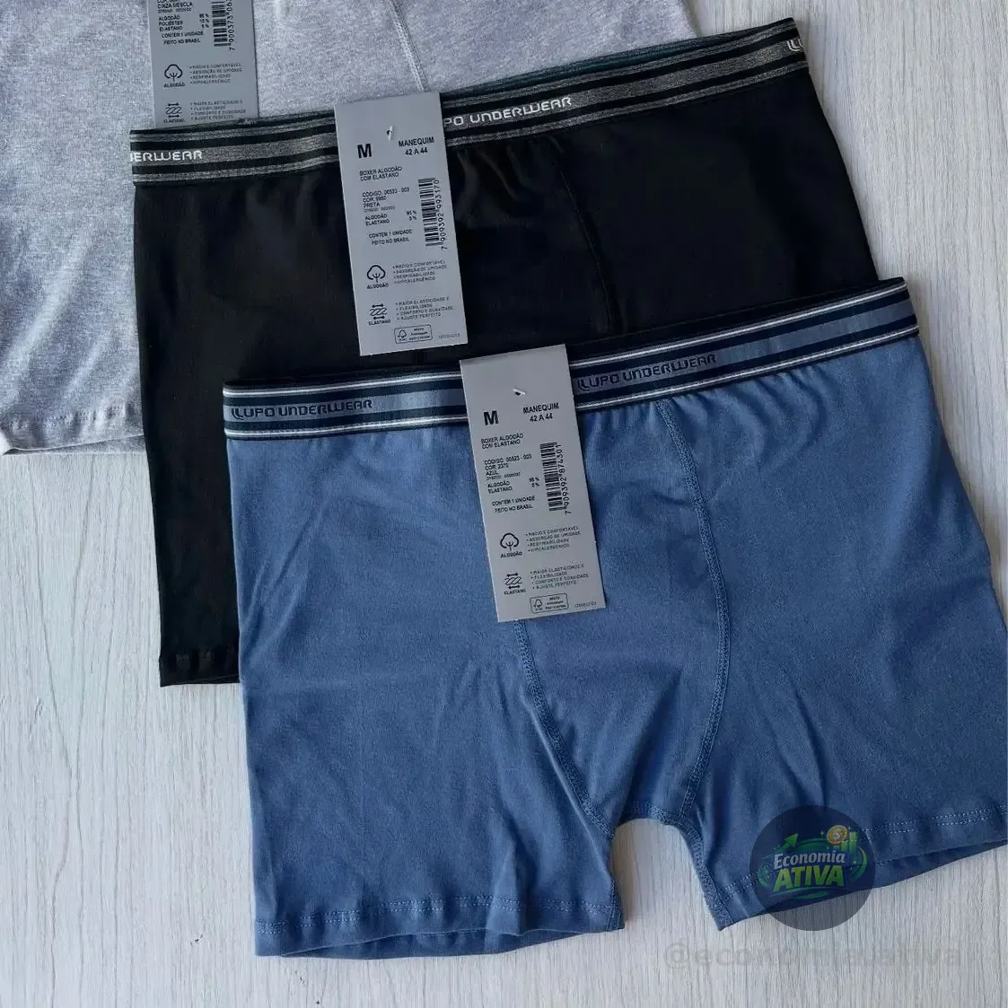 Kit 10 Cuecas Boxer Lupo Algodão