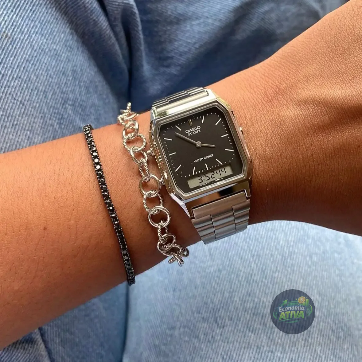 Relógio Casio Unissex Vintage Prata