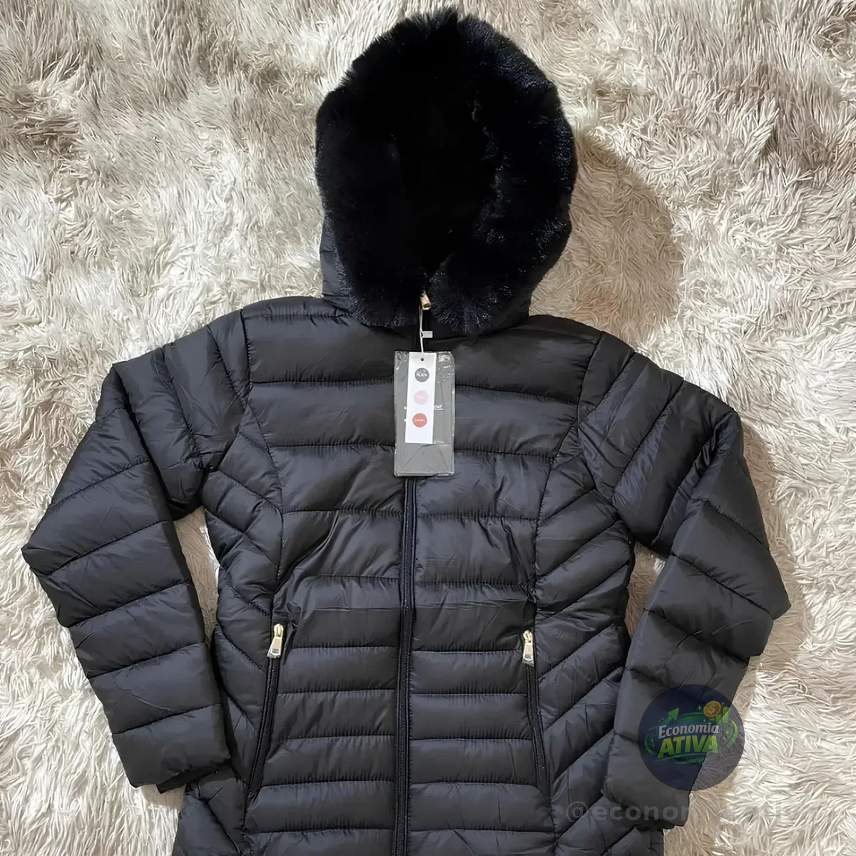 Jaqueta Puffer Feminina Forrada Pelucia Bobojaco Impermeável