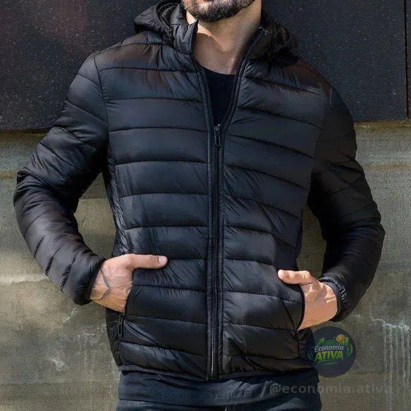 Jaqueta Puffer De Frio Impermeável
