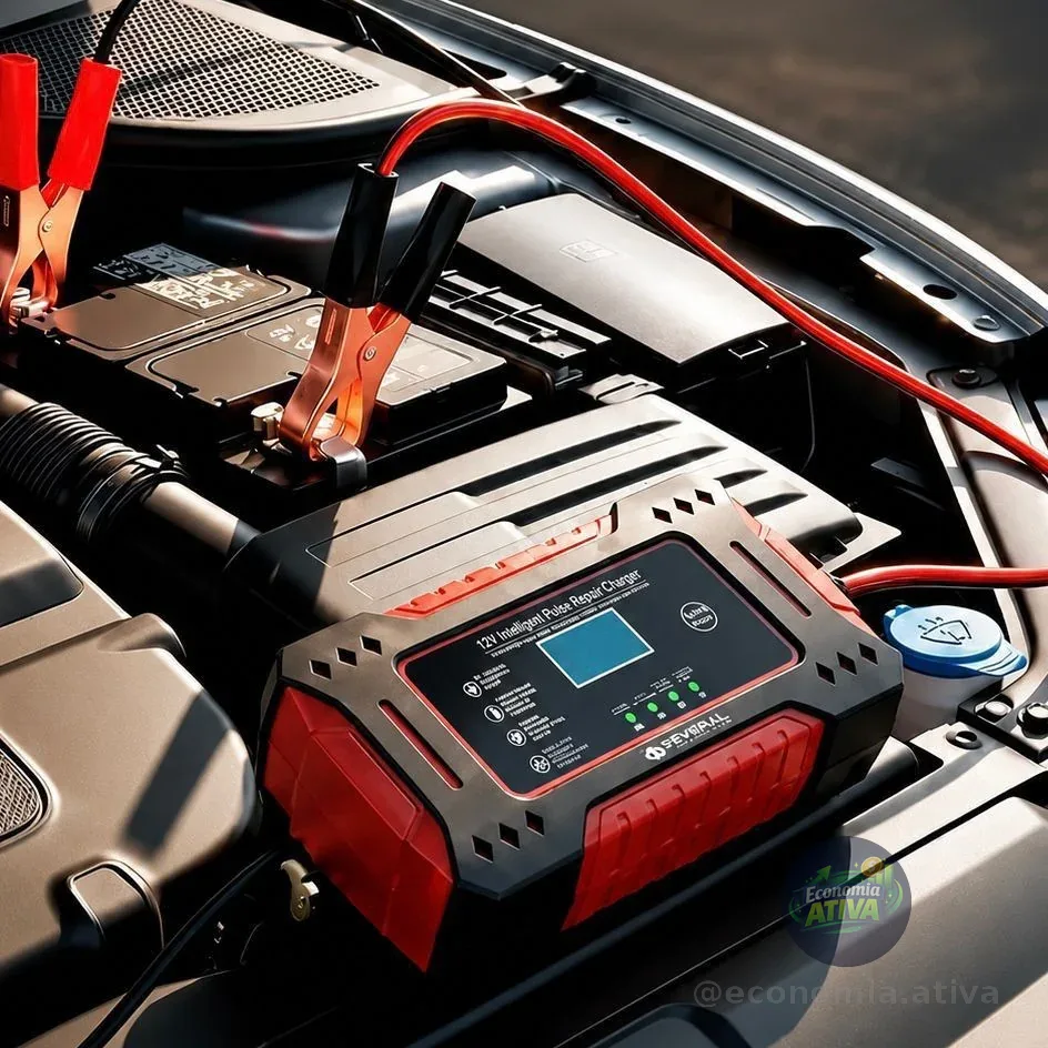 Carregador De Bateria Automotiva Portátil 12v 4ah-100ah 6a