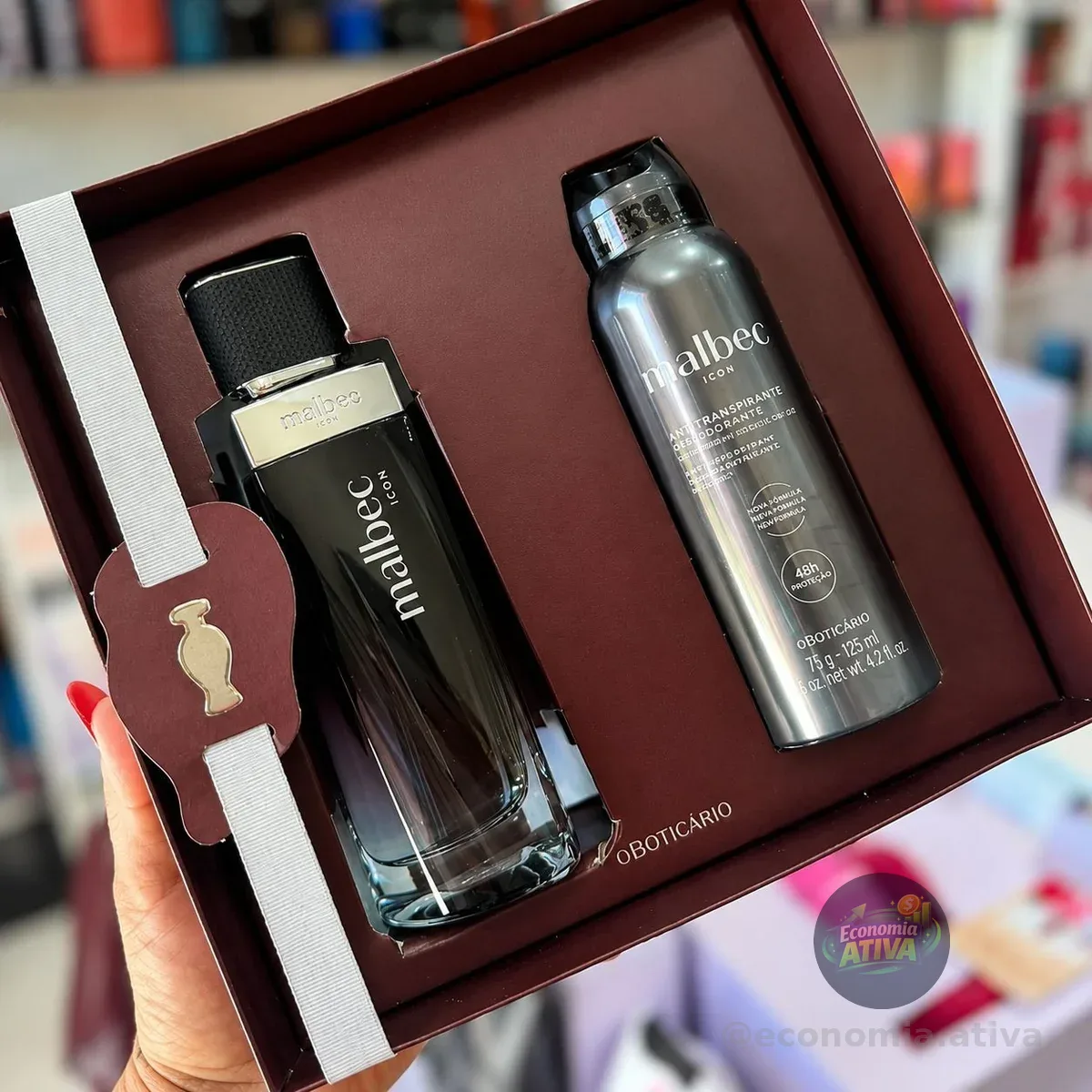 O Boticário Malbec Icon Kit Presente 2 Itens