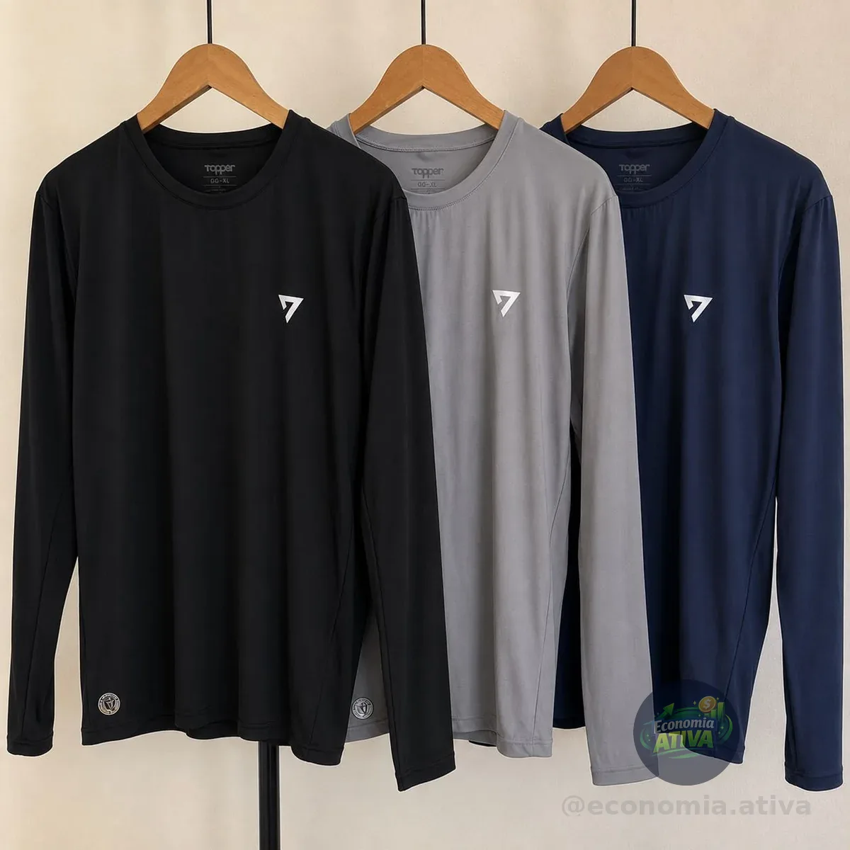 Kit 3 Camisetas Térmicas Segunda Pele Camisa Uv50