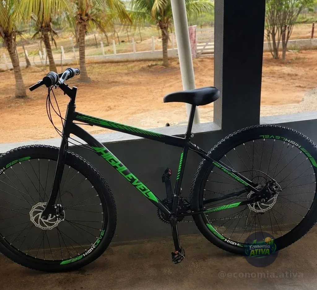 Bicicleta Aro 29 Aço Carbono Highlevel Freios A Disco 21 Marchas