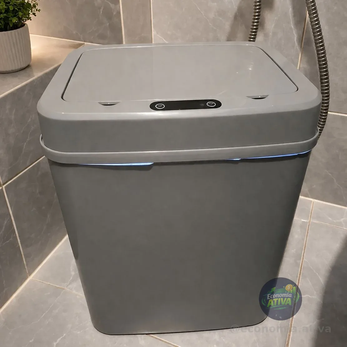 Lixeira Inteligente 16 L Com Sensor Automático Com Pilhas Inclusas