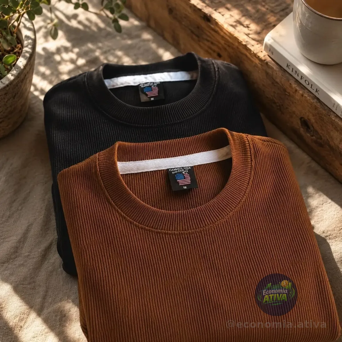 Kit 2 Camisetas Oversized Texturizado