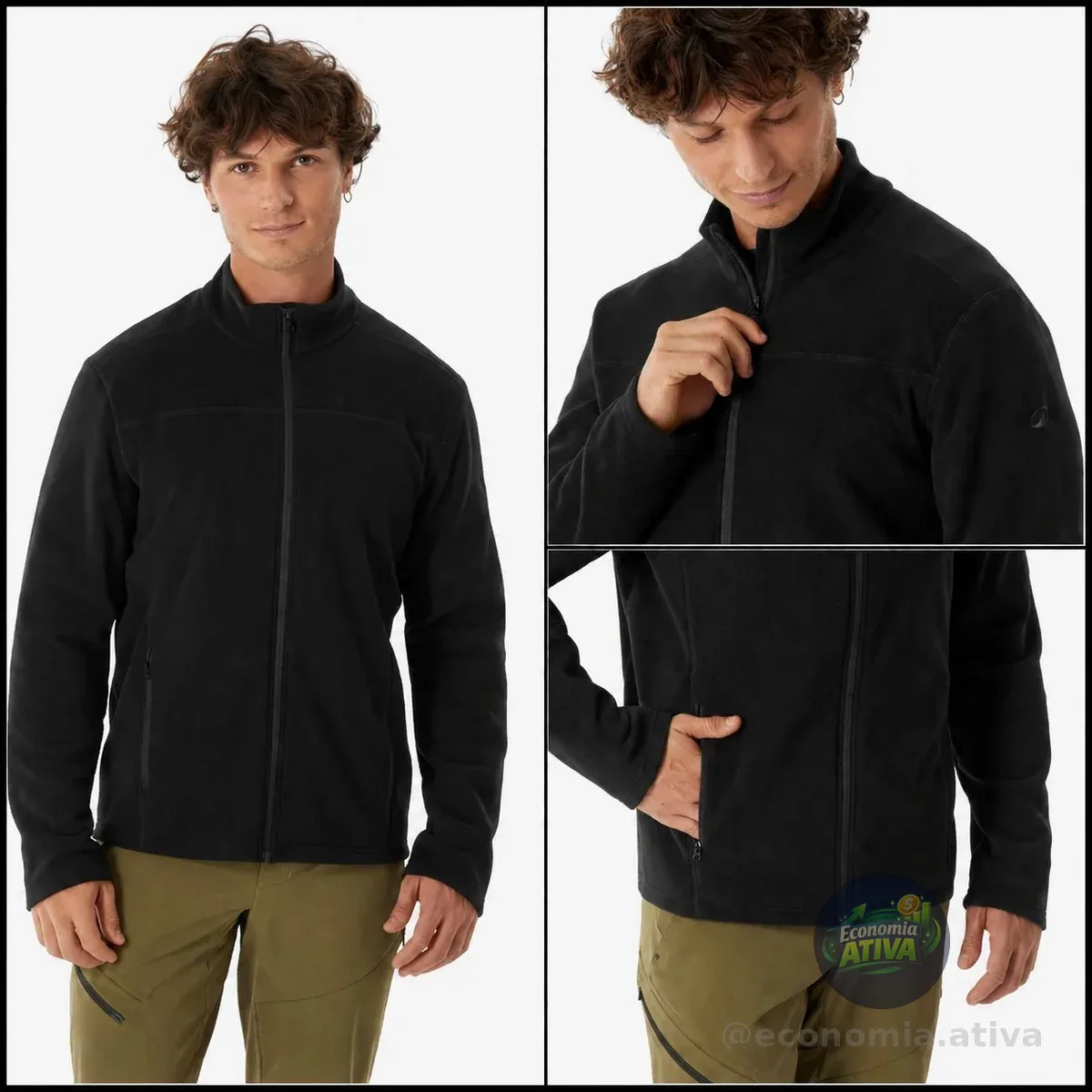 Blusa Fleece Masculina De Trilha Mh120 Quechua