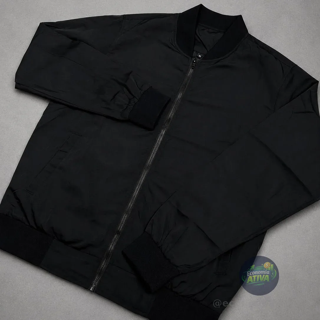 Jaqueta Bomber Chimpa Zíper E Bolsos