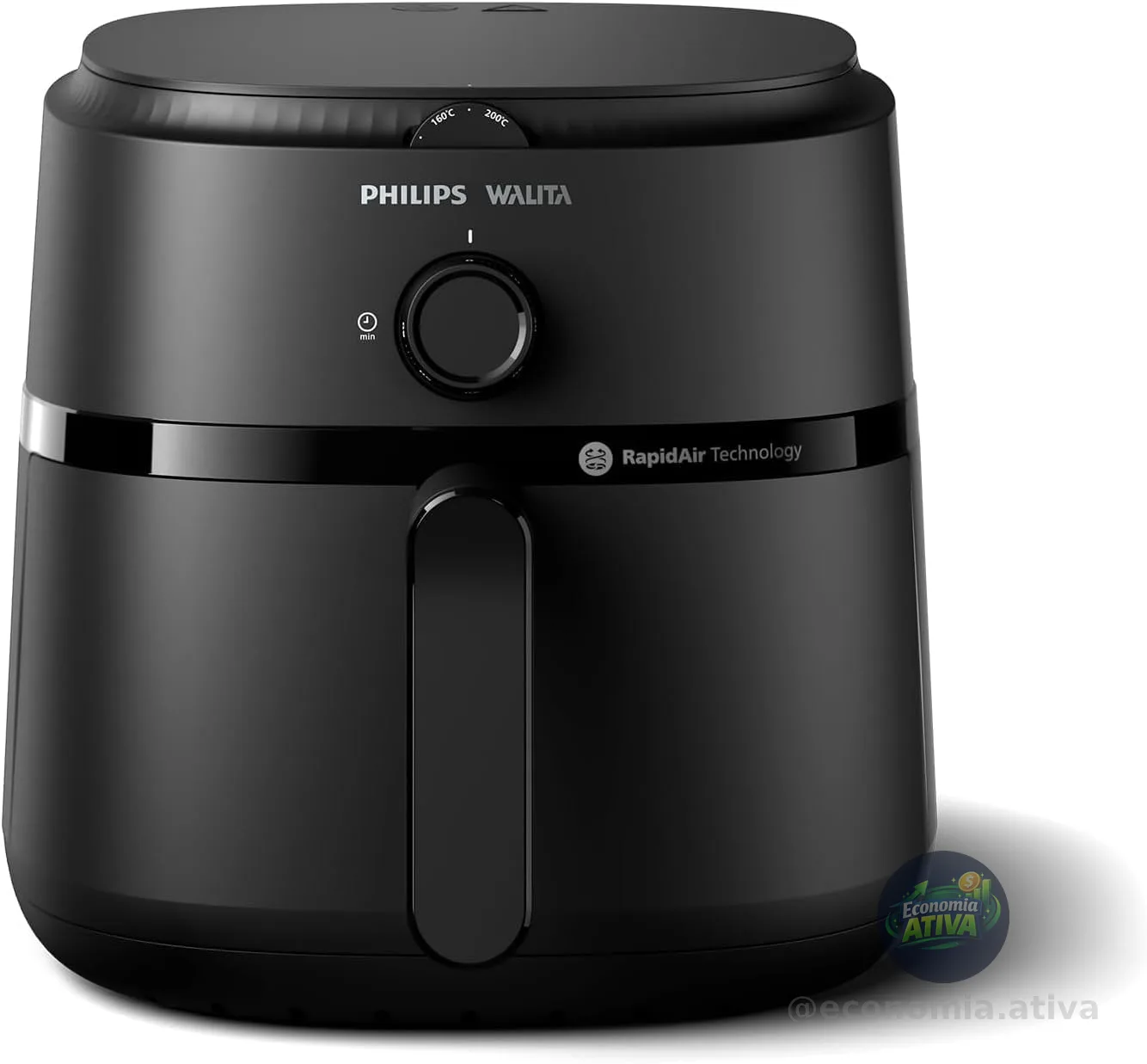 Fritadeira Airfryer Série 1000 XL, Philips Walita, 6,2 litros, Tecnologia RapidAir, Preta, 2 anos de garantia, 110v - NA130/00