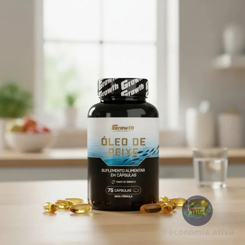 Omega 3 Óleo De Peixe 75 Softgel (caps) Growth Supplements