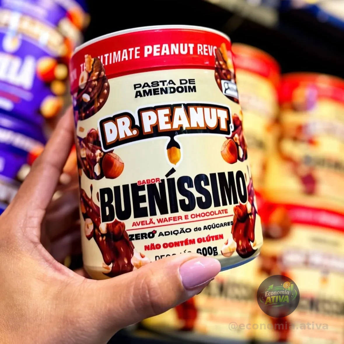 Pasta De Amendoim Com Whey Protein Bueníssimo 600g Dr. Peanut