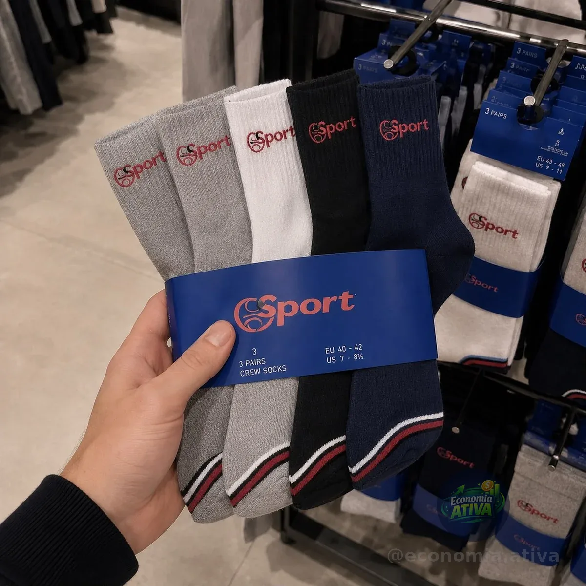 Kit 12 Pares Meias Cano Medio Sport