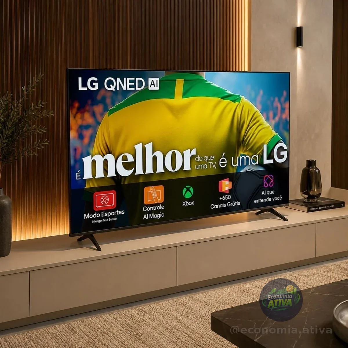 Smart TV 4K 50" LG QNED73 Portal de Games Processador AI α7 Gen8 4K