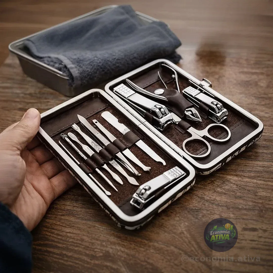 Kit Cortador De Unha Portátil 12 Pçs