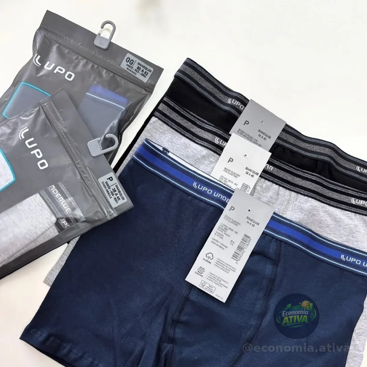Kit 4 Cuecas Lupo Boxer Algodão Box Confortável Original