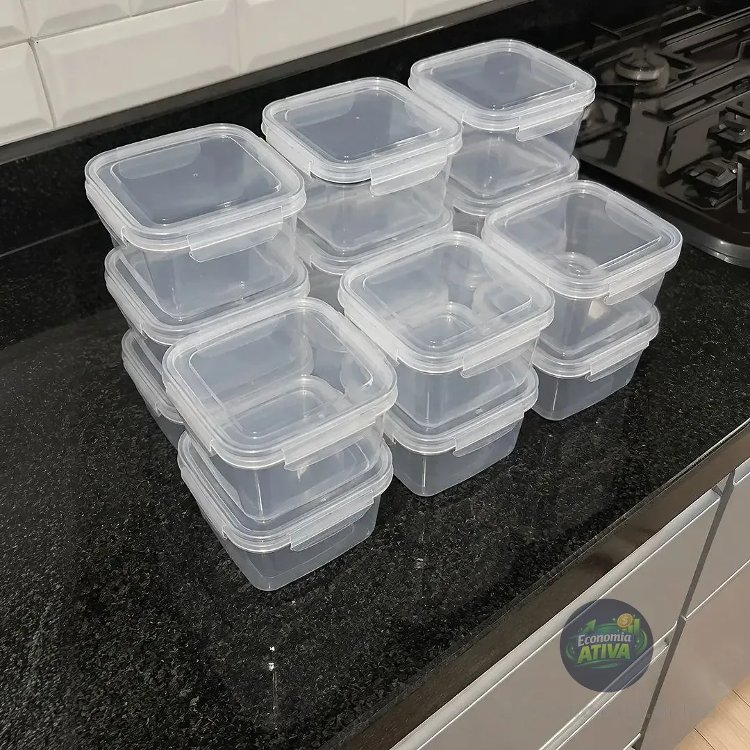 Kit 10 Potes 750ml Herméticos
