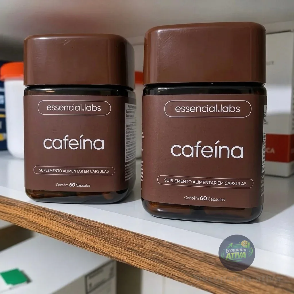 Cafeína 100% Pura 200mg Por Cápsula - 60 Cápsulas