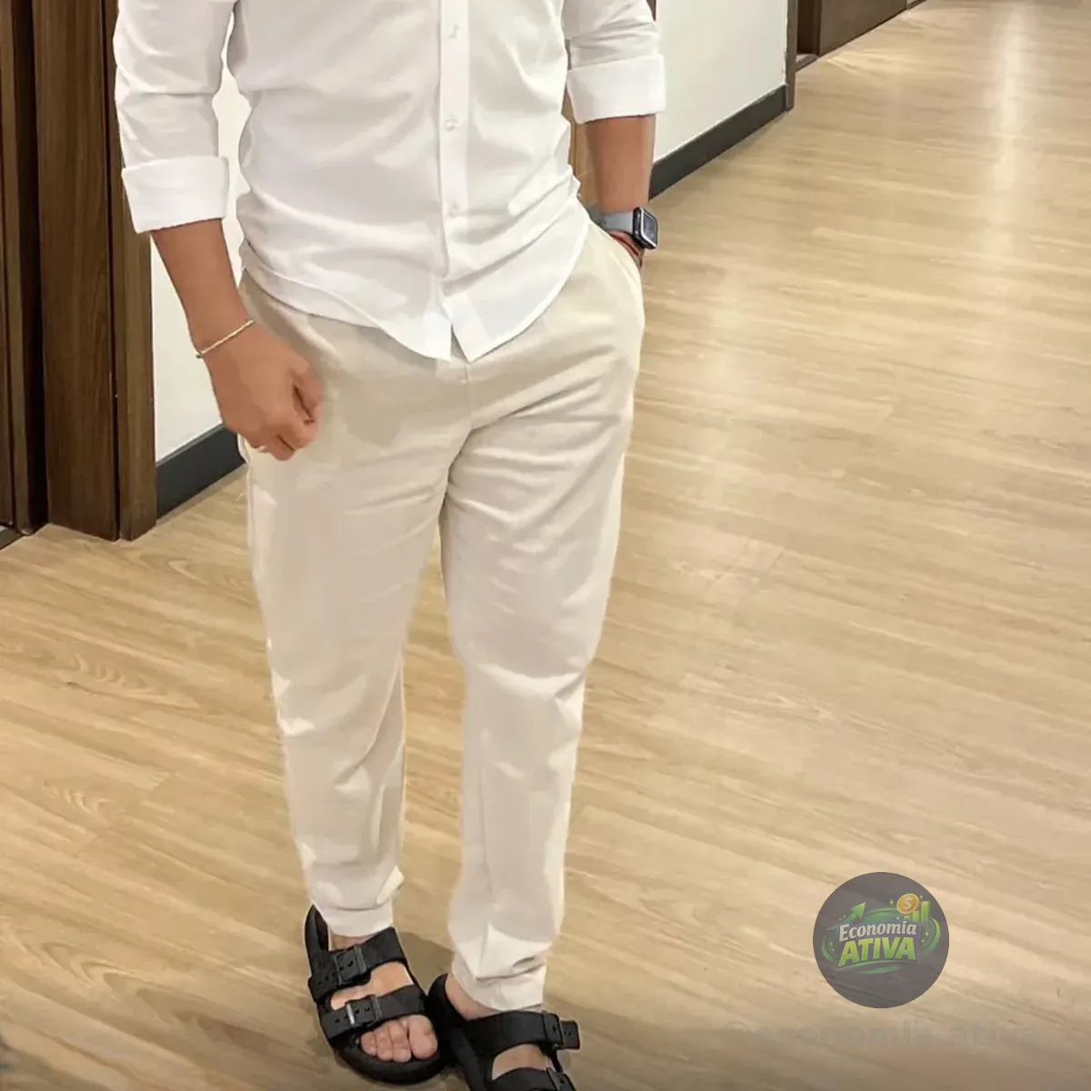 Calça Linho Masculino Social Casual