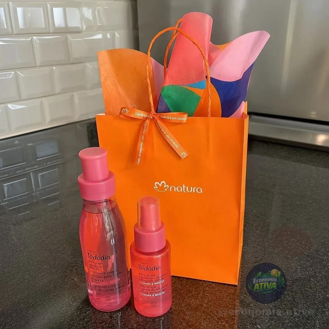 Kit Body Splash Acerola Tododia: Body Splash 200ml + Miniatura Body Splash 60ml + Sacola