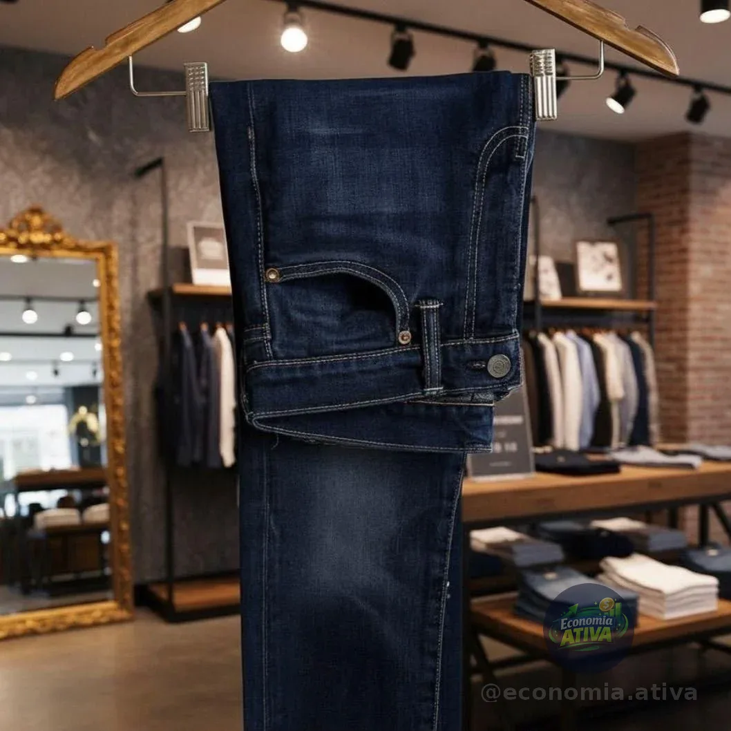 Calça Jeans Tradicional Corte Reto