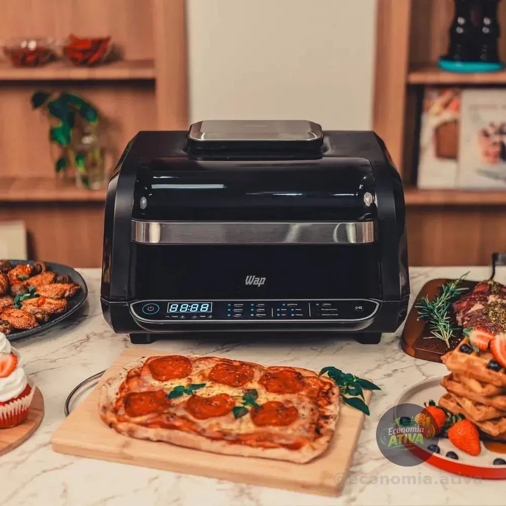 Fritadeira Elétrica Air Fryer 8 Em 1 Wap Barbecue Heat Digital 127v