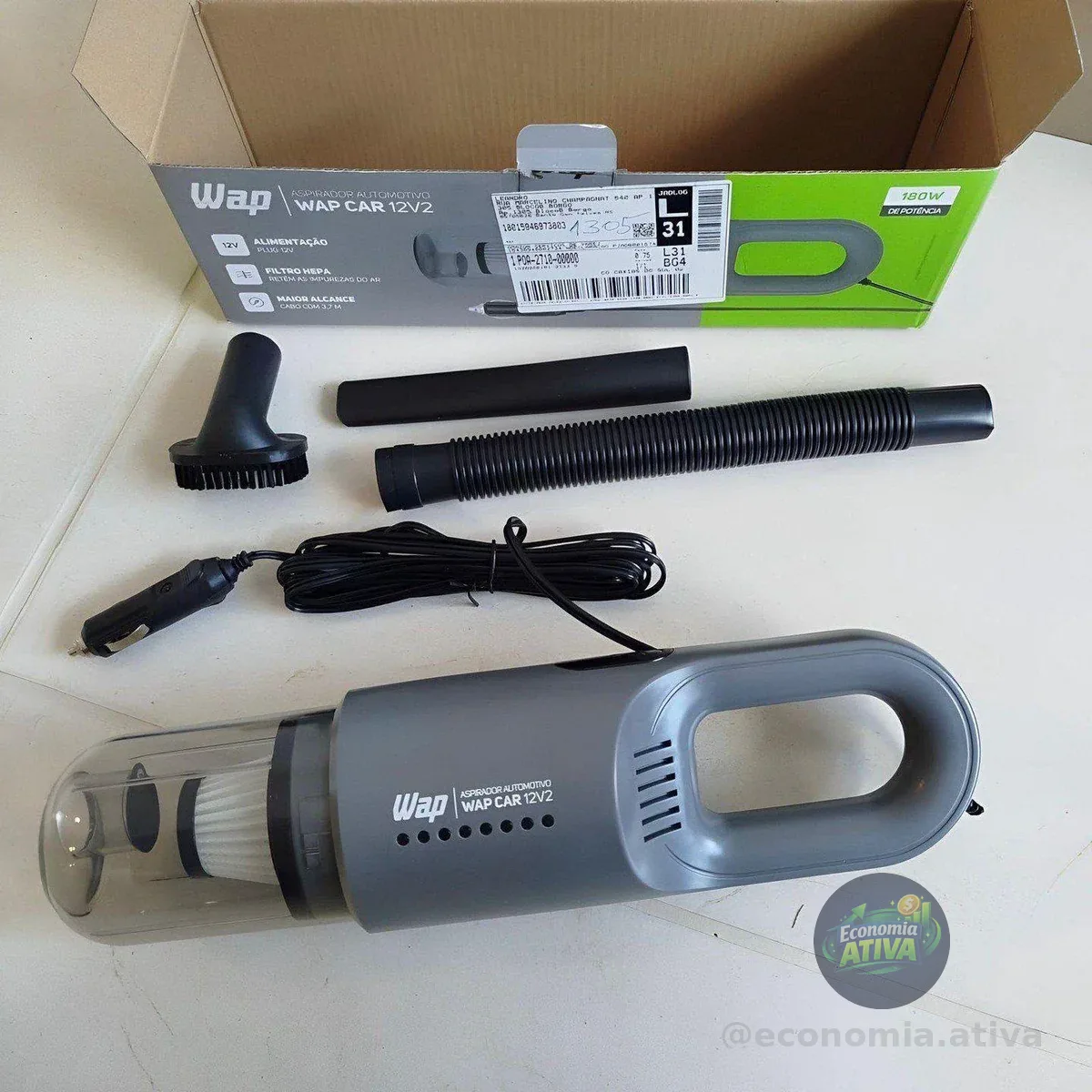 Aspirador Automotivo Portátil Wap Car
