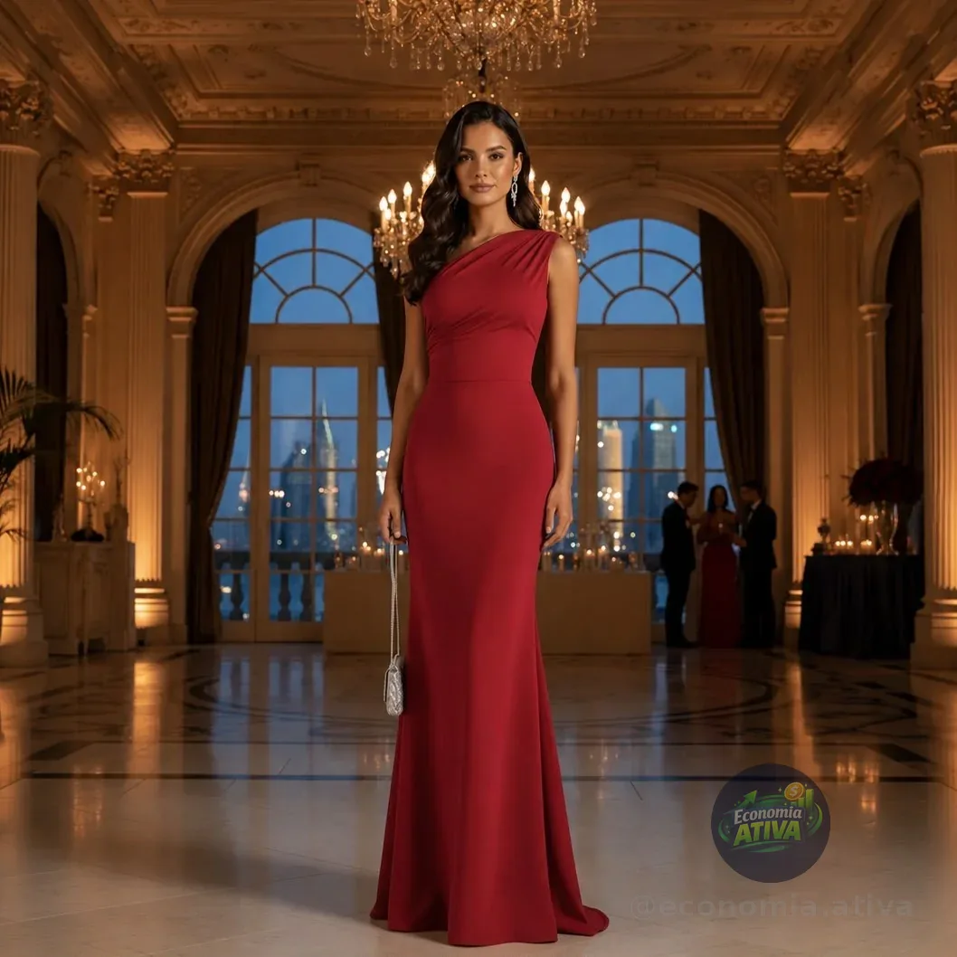 Vestido Longo de Ombro (6 cores)