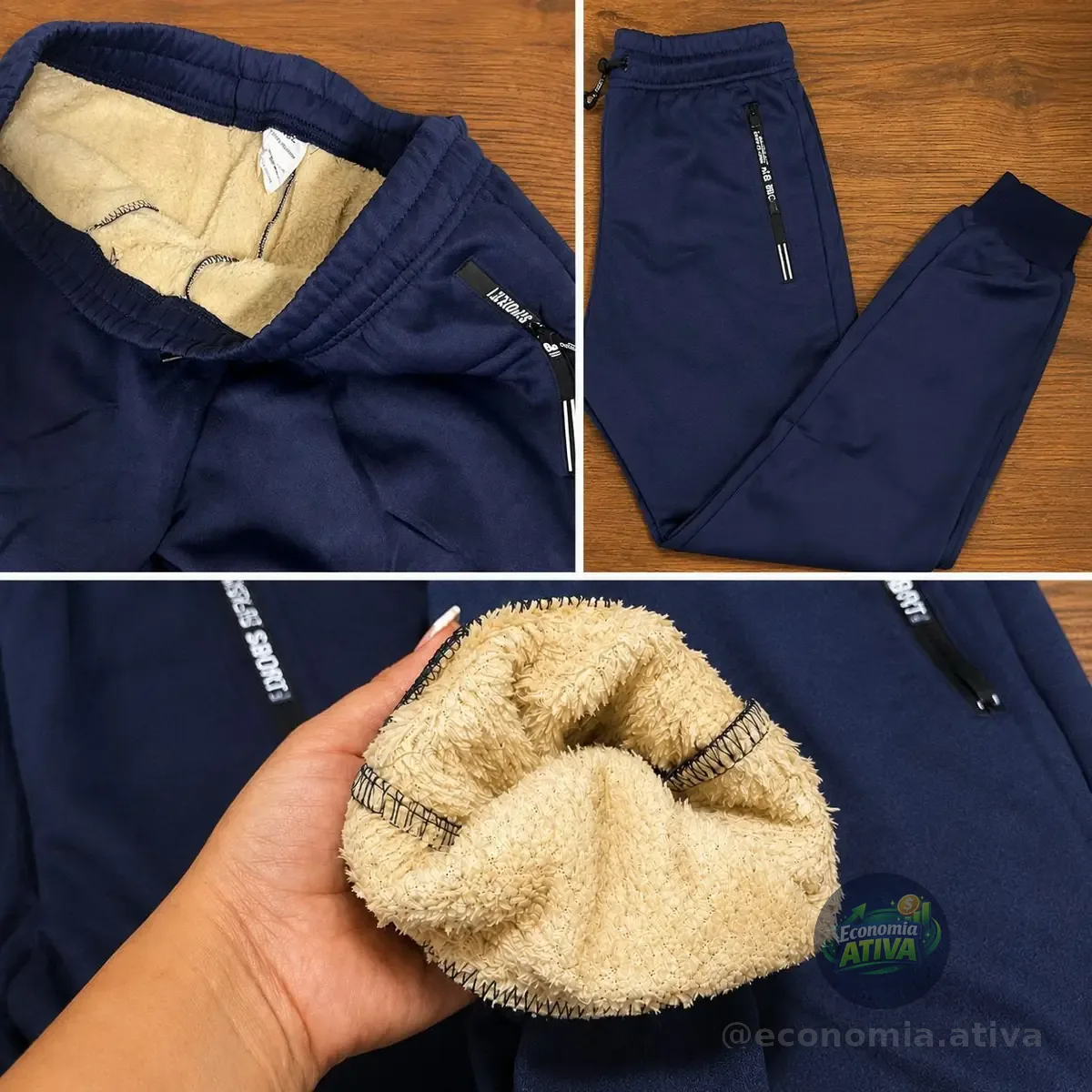 Calça Moletom De Lã Grossa