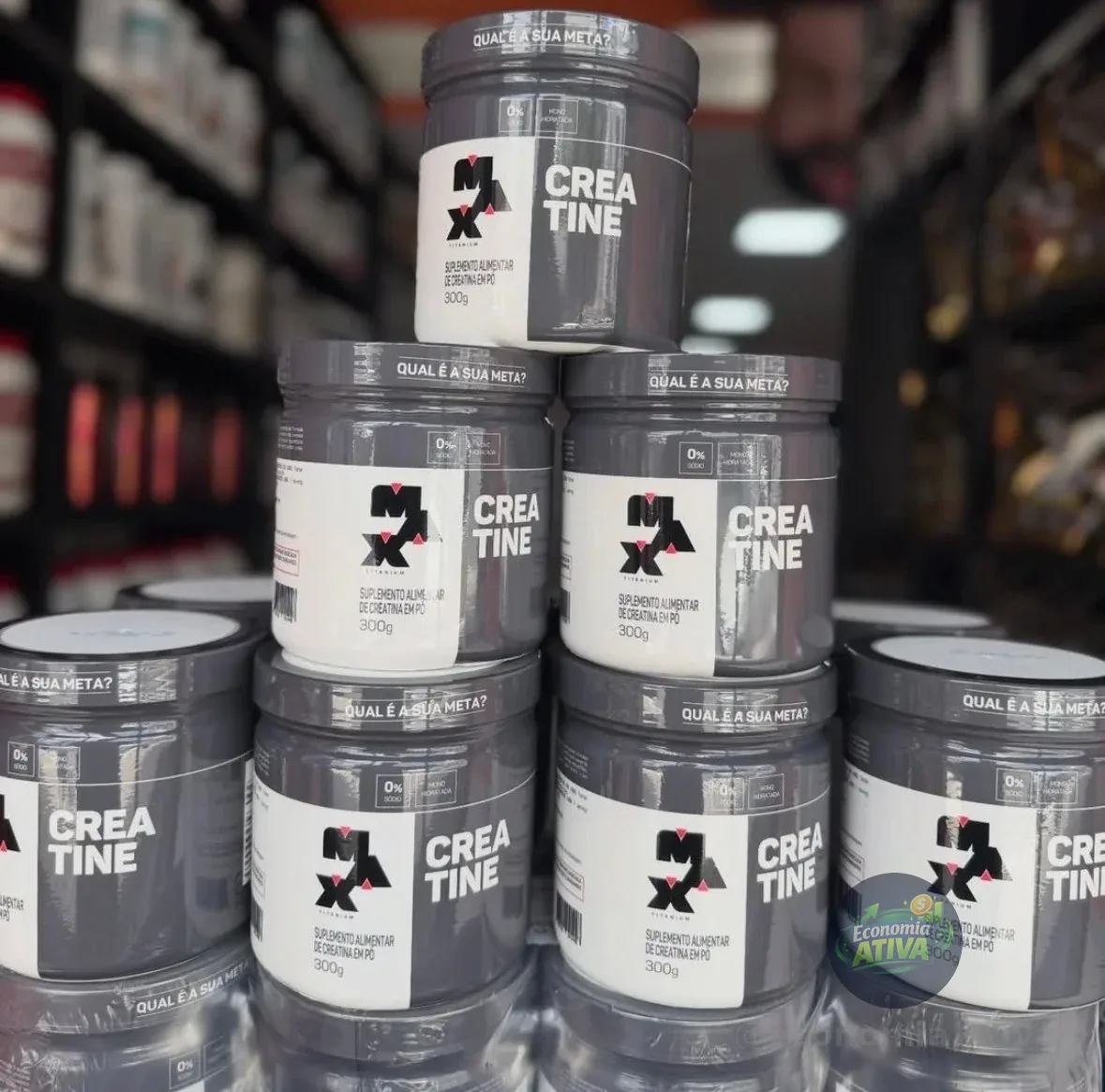 Kit 2x Creatina 300g Monohidratada Max Titanium