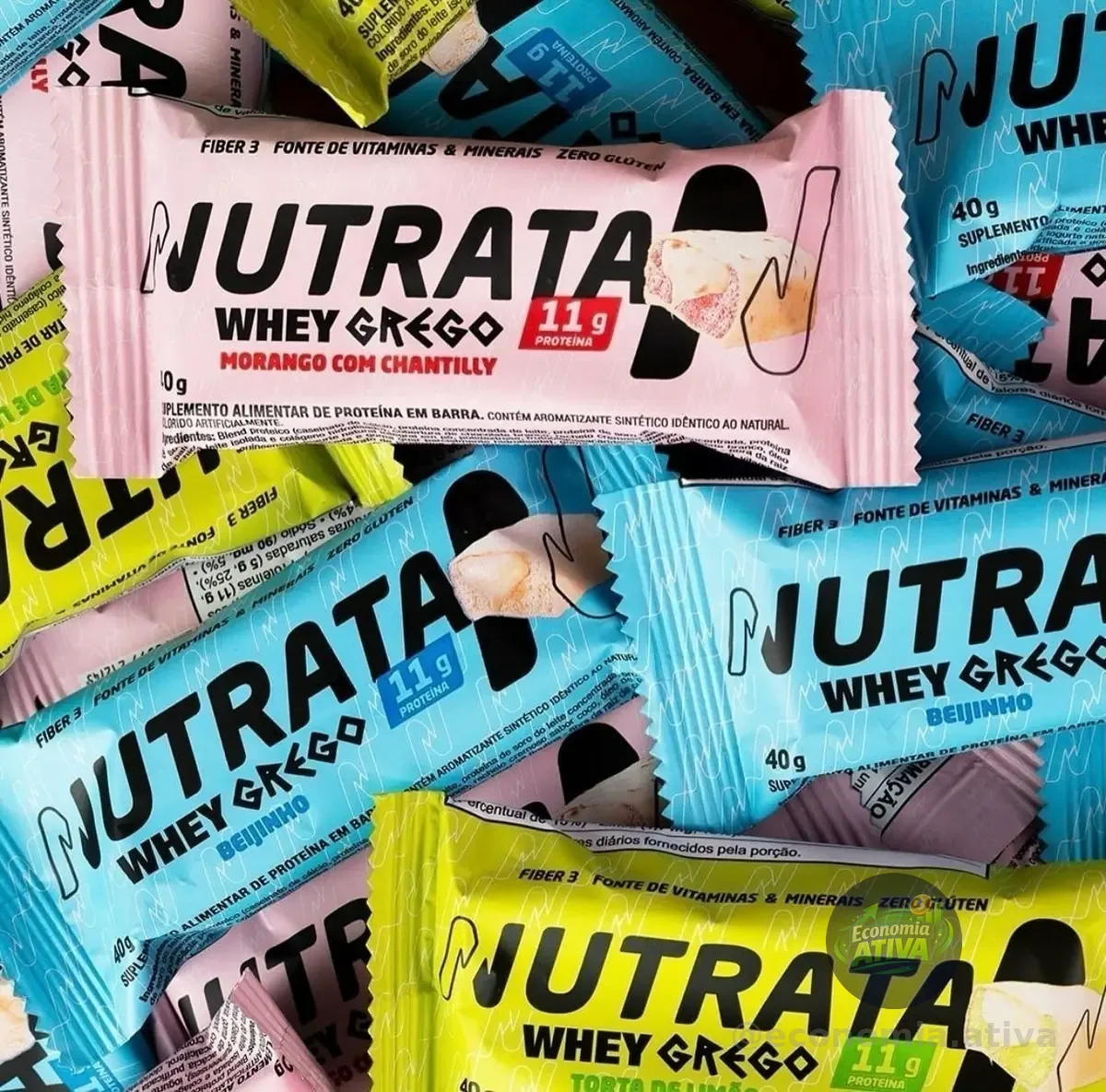 Barra Whey Grego 40g Display Com 12 Unidades Nutrata