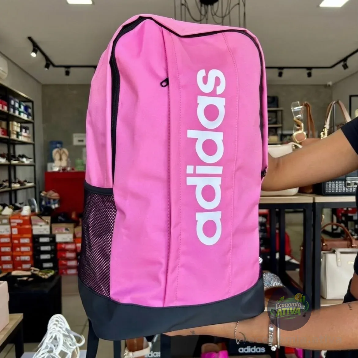 Mochila Linear adidas Rosa