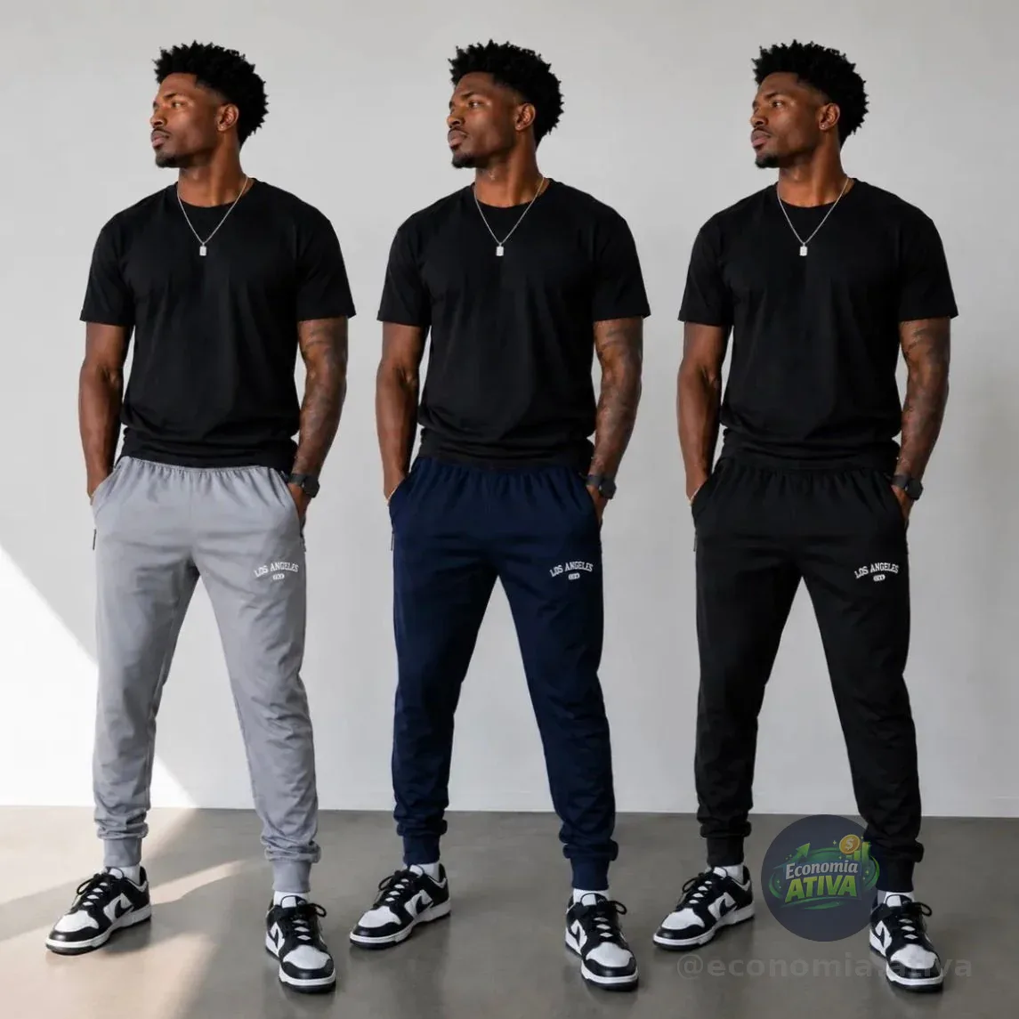 Kit 3 Calça Jogger Los Angeles