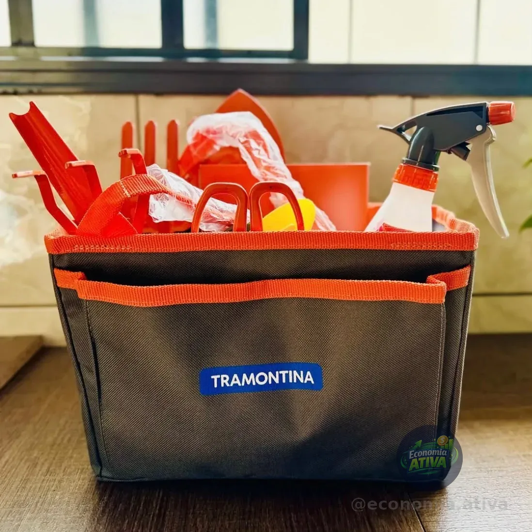 Kit De Ferramenta Para Jardim Com Bolsa De Lona 13 Peças Tramontina