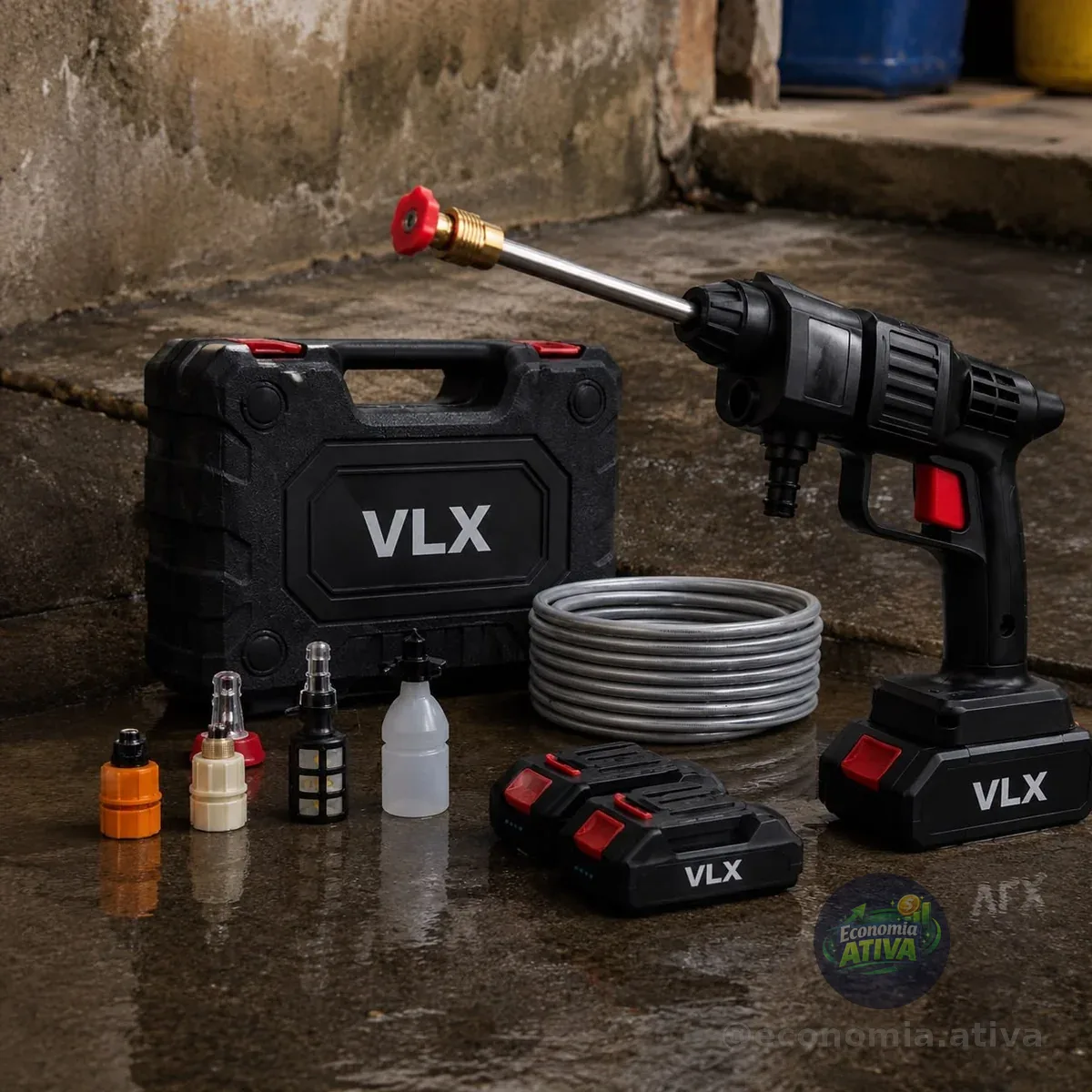 Lavadora Portátil De Alta Pressão 2 Baterias  127/220v