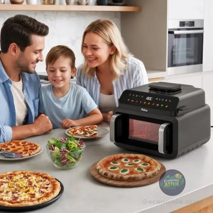 Fritadeira Air Fryer Philco Com Acabamento Em Inox 127v